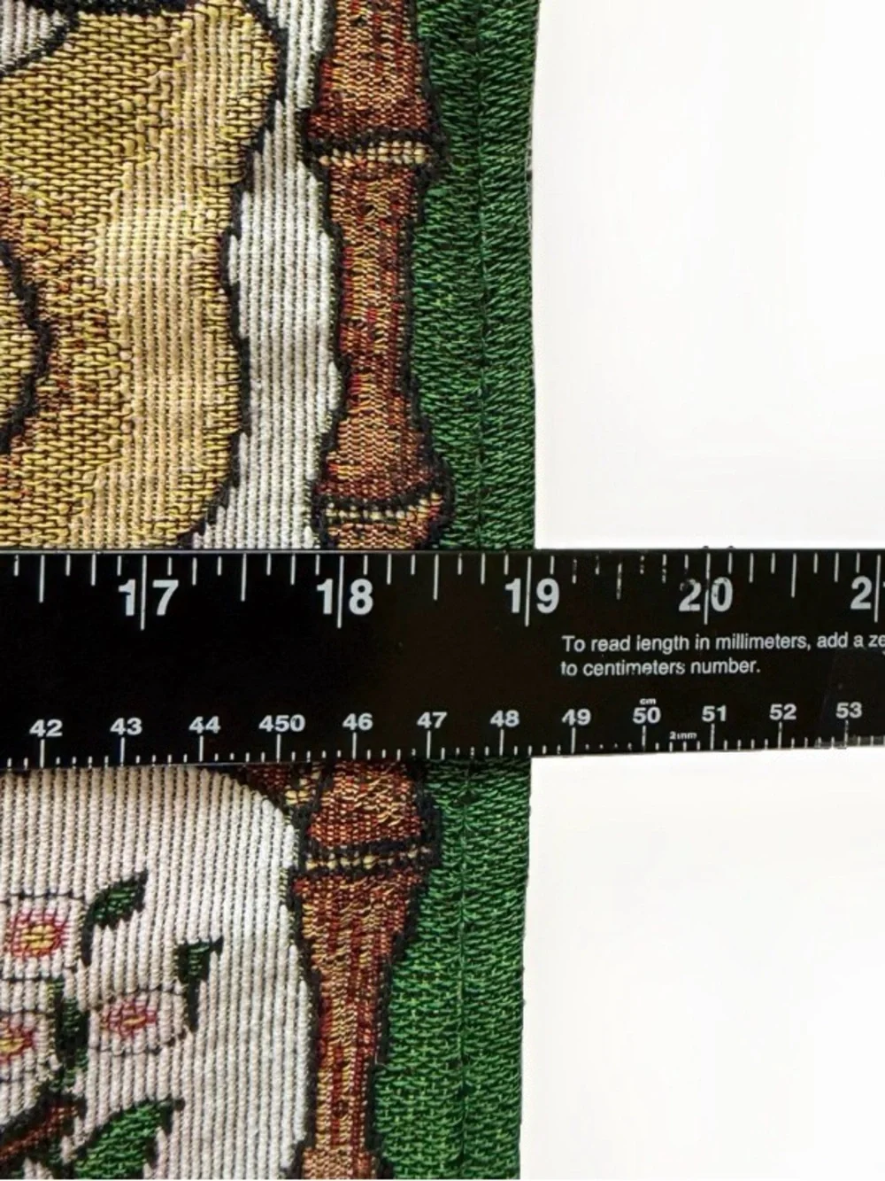 Vintage Woven Tapestry Placemats Set of 2 Fruit Bamboo Border Cottagecore